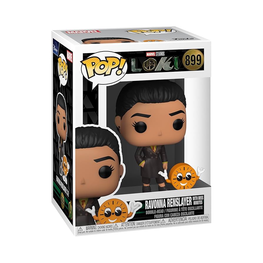 Funko Pop! vinyl figure packaging with Loki character on a white background